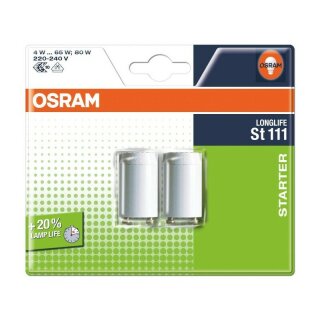 2x Osram Starter ST111 LONGLIFE  Einzelschaltung 4-65W 230V