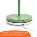 LAT05L Akku Tischleuchte 2,2W 190lm warmweiß grün dimmbar CRI95 mit induktiver Ladestation