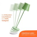 LAT05L Akku Tischleuchte 2,2W 190lm warmweiß grün dimmbar CRI95 mit induktiver Ladestation