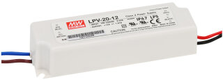 Mean Well LPV-20-12 Netzteil 90-264VAC  12V DC max. 20W  IP67  1,67A nicht dimmbar