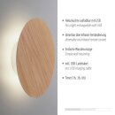 Paul Neuhaus Akku-LED-Wandleuchte Puntua Holz natur D250mm 3000K 8153-17
