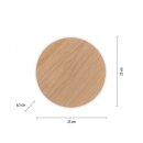 Paul Neuhaus Akku-LED-Wandleuchte Puntua Holz natur D250mm 3000K 8153-17