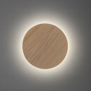 Paul Neuhaus Akku-LED-Wandleuchte Puntua Holz natur D250mm 3000K 8153-17