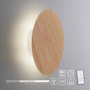 Paul Neuhaus Akku-LED-Wandleuchte Puntua Holz natur D250mm 3000K 8153-17