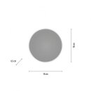Paul Neuhaus Akku-LED-Wandleuchte Puntua grau O180mm 3000K 8152-15