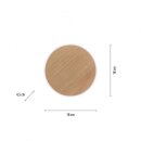 Paul Neuhaus Akku-LED-Wandleuchte Puntua Holz natur O180mm 3000K 8152-79