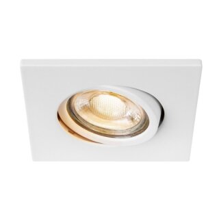 SLV  1003347 EASY-INSTALL Deckeneinbauleuchte QPAR51 weiß eckig max. 20W GU10 schwenkbar max. 20W
